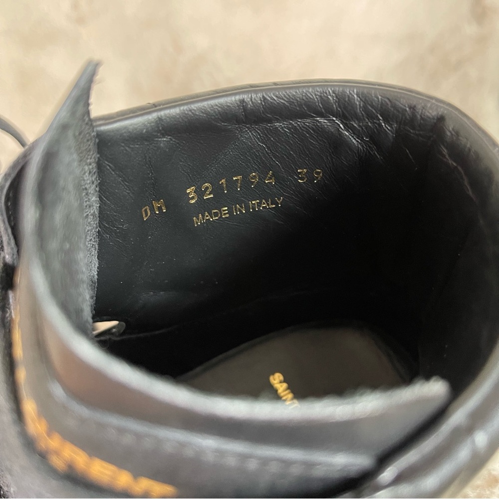 Yves Saint Laurent Black High-Top Sneakers - Picture 8 of 12